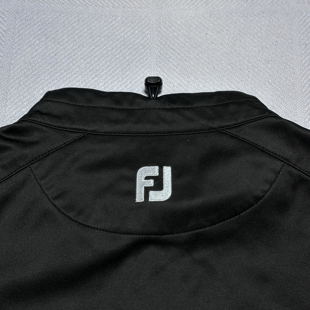FootJoy FJ Jacket Mens Size Large Black Softshell Performance Pockets Full Zip - Picture 8 of 13